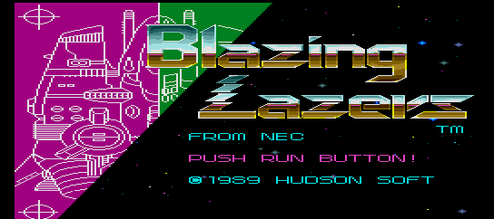 Blazing Lazers Title Screen